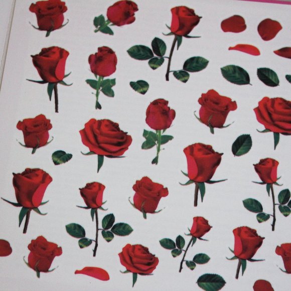 Decorprint Peelable Water Slide Craft Decals Lot DIY Roses - Picture 3 of 5